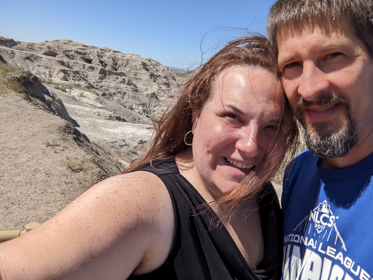 katedohl's tweet photo. Driving through the Badlands with a good man https://t.co/v2U1FPAAUz