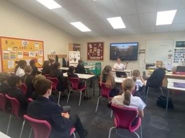 BromsPrep's tweet photo. Court room debate in Mrs Abraham’s Year 7 English room on who was to blame for the sinking of the Titanic. #BromsYr7 #BromsDebating #SchoolActivities https://t.co/U8aQ94IECT