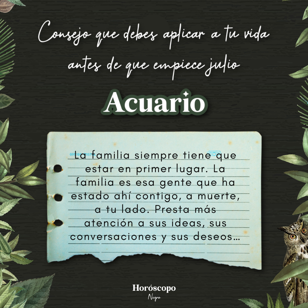 acuario_hn's tweet photo. Consejo que debes aplicar a tu vida antes de que empiece julio ✨🔮✨ #acuario #horoscoponegro https://t.co/wgfHEEFbYV