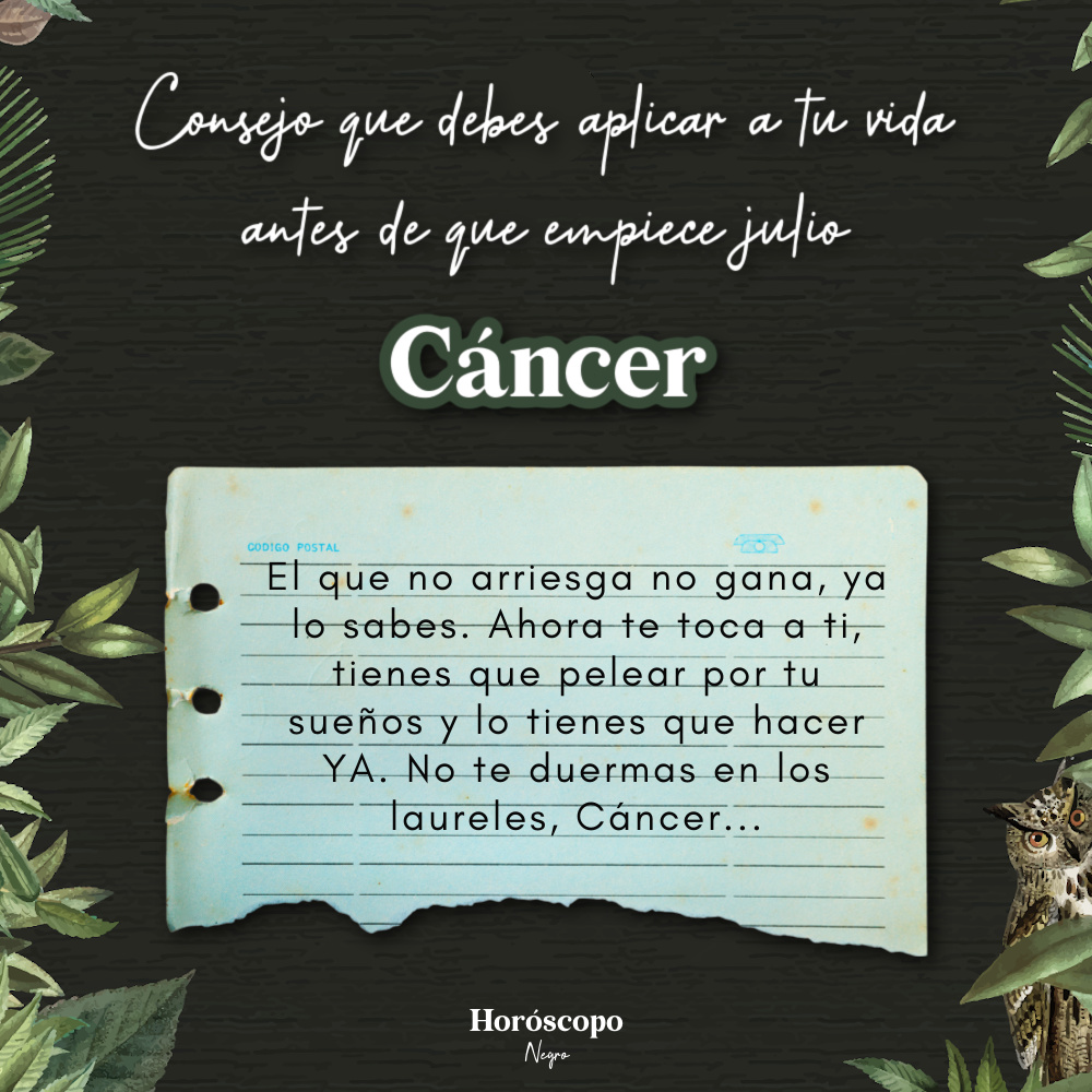 cancer_hn's tweet photo. Consejo que debes aplicar a tu vida antes de que empiece julio ✨🔮✨ #cancer #horoscoponegro https://t.co/4yxXnY27Fl