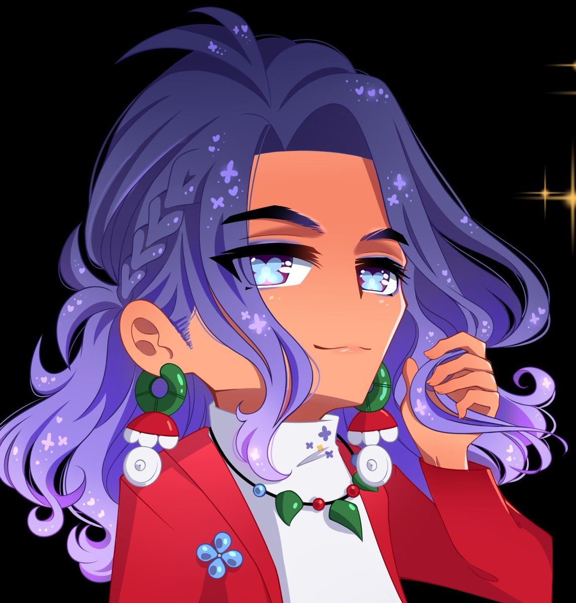 WildCatWildnout's tweet photo. #FertilityGod #Xochipilli #Gijinka 
So glad I could draw two love deities this month 💜 here we have the prince of flowers ⚘️
Xochipilli:
-Mega sussy 
-Mr handsome 
-Down to party anytime 
-Spreads the love 
#art #AnimeArt #chibi #azteca #mexica https://t.co/Ftk9j3KgmT