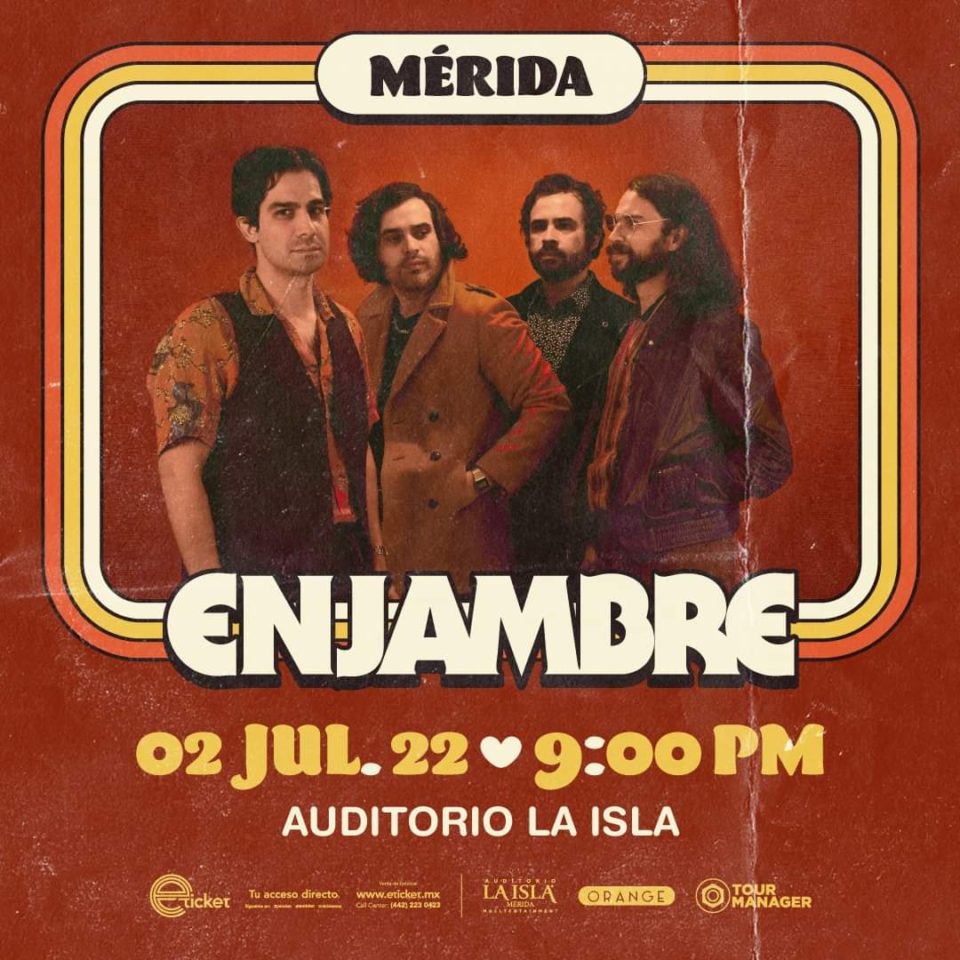Gaborosado's tweet photo. Este Fin de Semana, Se Presenta, tocando su Estilo de Rock  que tanto te gusta 💥 ENJAMBRE 💥
Sábado 2 de Julio.      9:00 PM
Auditorio de La Isla Mérida 
La Mejor Banda Mexicana de Rock Alternativo Completamente EN VIVO para Ti.
✨ENJAMBRE, EN MERIDA✨
💢No Puedes Perdertelo💢 https://t.co/Z0qsbj4pwh