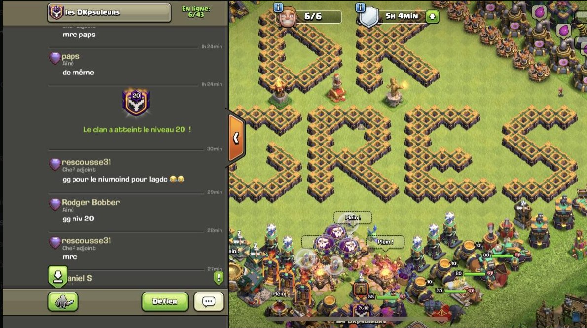 DkOgres's tweet photo. C'est avec une immense fierté et une grande joie que le clan : Les DKpsuleurs 🍺🍻passe au niveau 20 !!😍🎉

Bravo à nos joueurs et aux adjoints pour ce record ;
sans oublier le fameux chef : DK Punisher 🎩

Maintenant, à eux d'aller chercher le top 10 FR à chaque saison🏆⚔️ https://t.co/3CCLBCIkn1