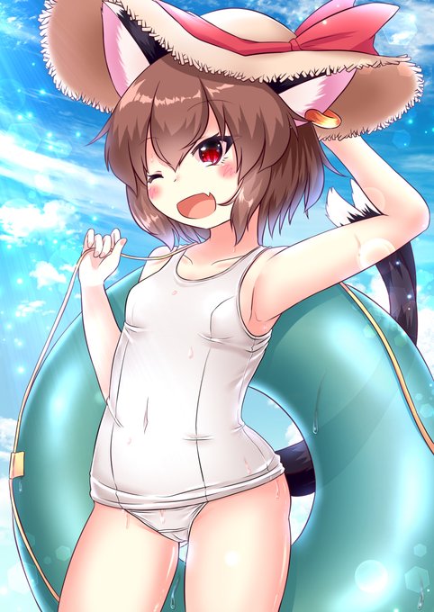 白スク水橙ちゃん🐈‍⬛ 