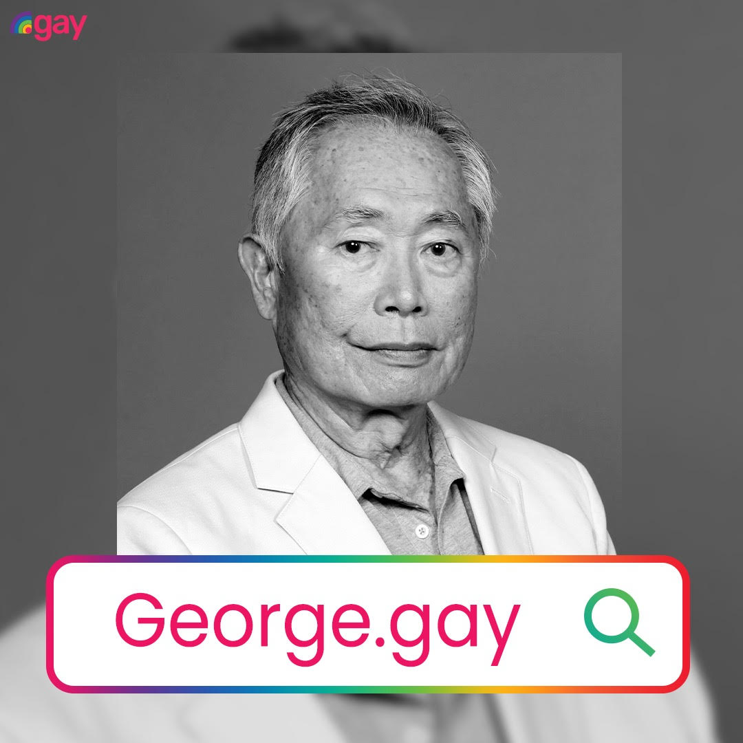 GeorgeTakei's tweet photo. Want to help make the internet a gayer place? My friends at @dotgay are giving away FREE .gay domains to all of my followers! 

Head over to https://t.co/Yqy9SivKB5 before #PrideMonth ends to get yours and help us create a safer, more supportive internet for LGBTQ+ people. https://t.co/rZn05v6yqW