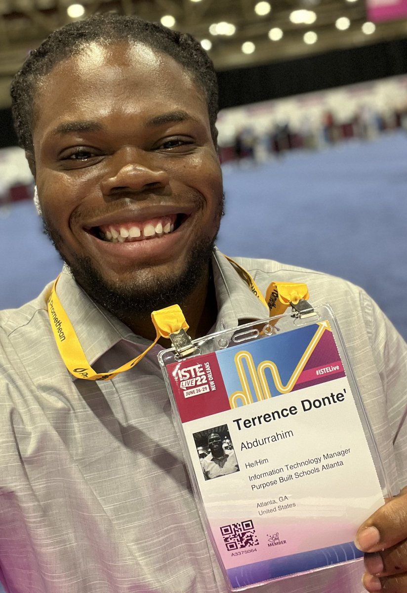 youngtechexec's tweet photo. I’m super excited to be at ISTE!  It’s my first time and I’m loving it already!
#ISTELive2022 https://t.co/sdlkuRkd3P