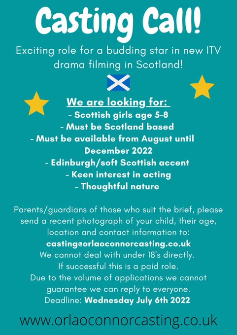 castingsfile's tweet photo. #Casting an exciting new role in a new ITV drama 👇 https://t.co/L5S0VQtT9E