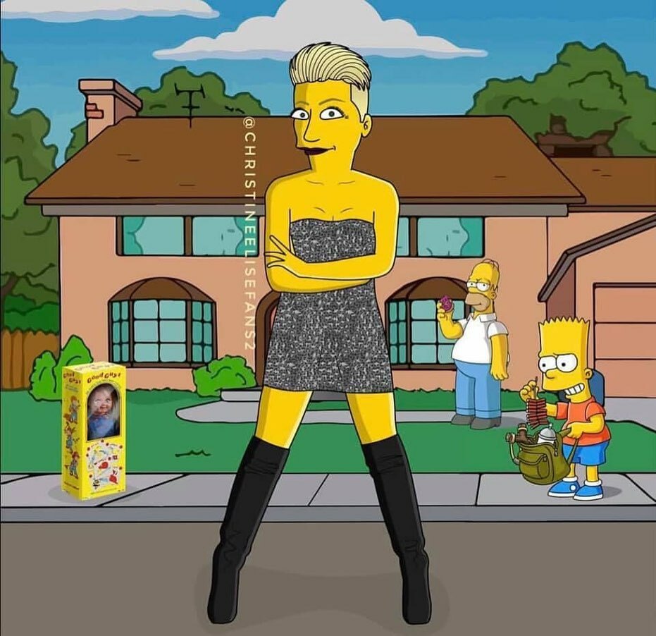 celisemccarthy's tweet photo. Found this awesome #caricature done of me #thesimpsons style! #simpsonsstyle https://t.co/ju5hRI8Nha https://t.co/Pl6ZEILwBE