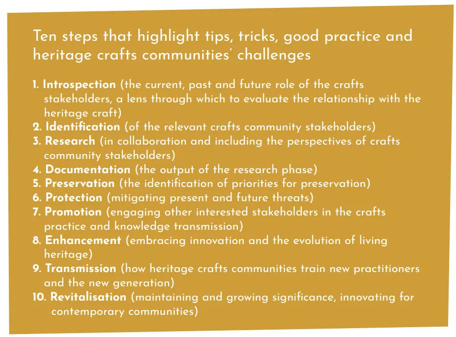 Craeft_project's tweet photo. Drawing from the wider literature and our experience in the Mingei project, we set out a series of ten steps that highlight tips, tricks, good practice and #Heritage Crafts-specific challenges. Check them out!

https://t.co/vg0aqjUYtd https://t.co/fAswTttVxU