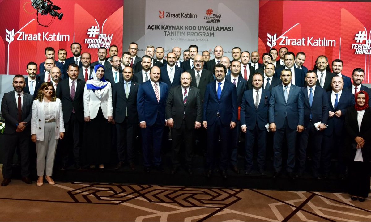 tracikkaynak's tweet image. Pardus Yaygınlaştırma projemiz kapsamında @ziraatkatilim&apos;ın düzenlediği &quot;Milli Teknoloji Hamlesi Açık Kaynak Kod Uygulaması Tanıtım Programı&quot;, @TCSanayi Bakanı Sayın @varank, Ziraat Bankası Üst Yönetimi ve sektör paydaşlarının katılımıyla gerçekleşti.