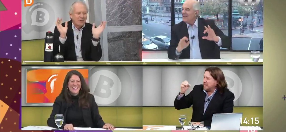 buscadorestv's tweet photo. Programa 4896 al aire , comenzamos la semana junto a Fernando Vilar, Alberto Silva, Bambino Etchegoyen y Nadia Sanjurjo en estudios de #MVDFilms y Jorge Rowinsky vía zoom desde Miami.
@canal5uruguay 
@VTVuruguay 
https://t.co/S55HVyP4tN https://t.co/ZFzvskm568