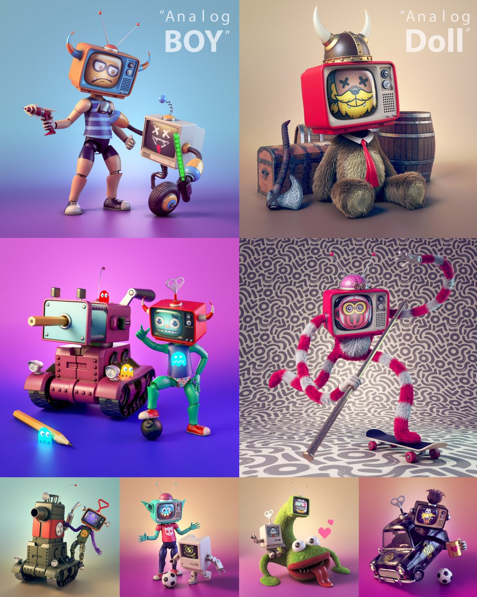 "Analog Boy &amp; Doll" memories of childhood TV
on <a href="/opensea/">OpenSea</a>📺👾👾👾
Let's have fun together.

opensea.io/collection/ana… (61% Sold)

opensea.io/collection/ana… (83% Sold)

#NFT #NFTCommunity #NFTdrop #nftart #OpenSeaNTF #NFTartists #Polygon #NFTJPN