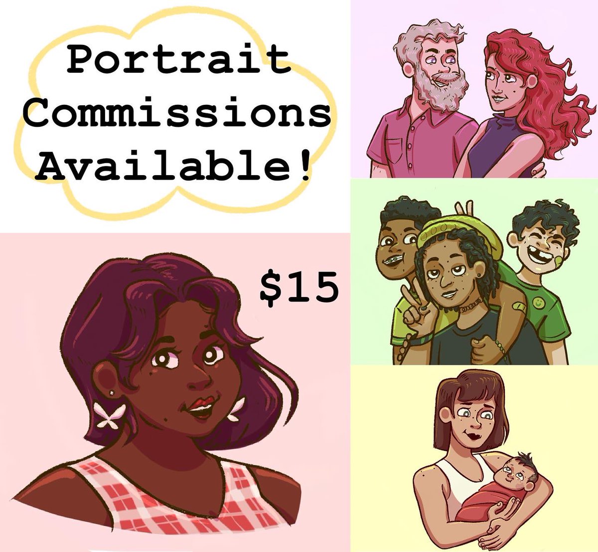 EmcgStudios's tweet photo. ⭐️ Portraits Available ⭐️ Message me or visit mcgartwork on Fiverr if you’re interested ⭐️

#commission #commissionsopen #art #cuteartwork #drawing #illustration #caricature #familyportrait https://t.co/ugsfV0Euqy
