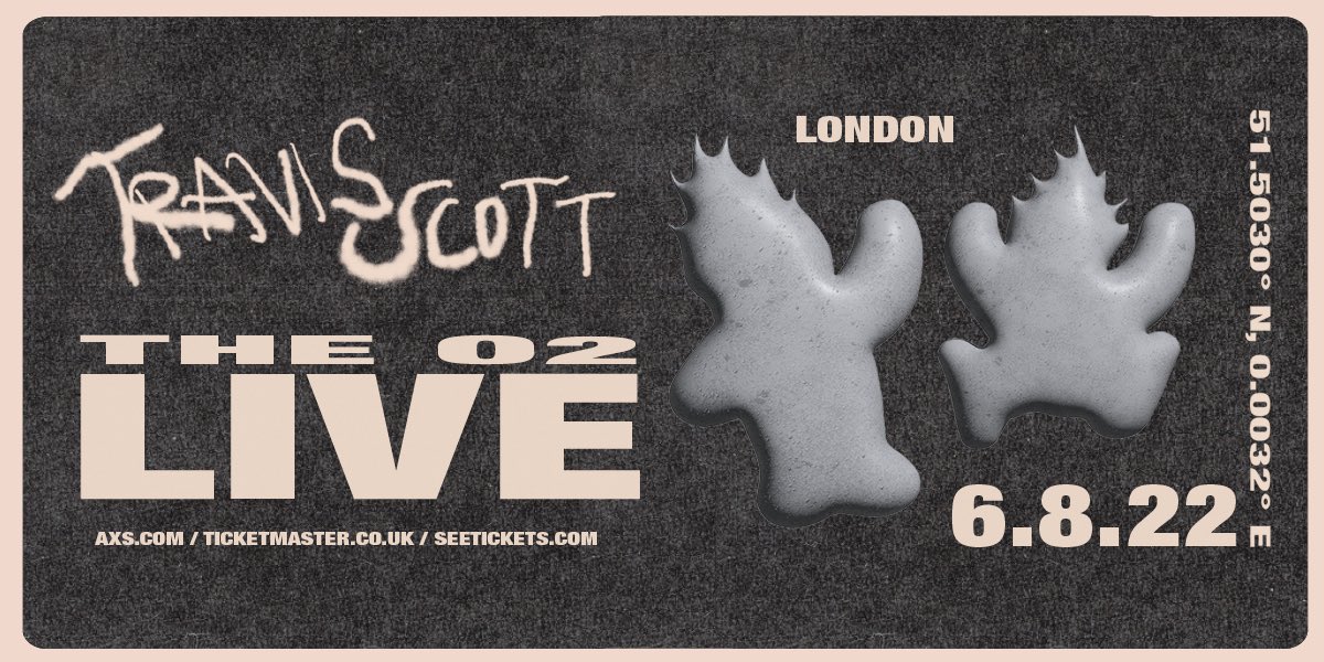 Travis Scott will be supporting his upcoming album “Utopia” at The O2 in London this August