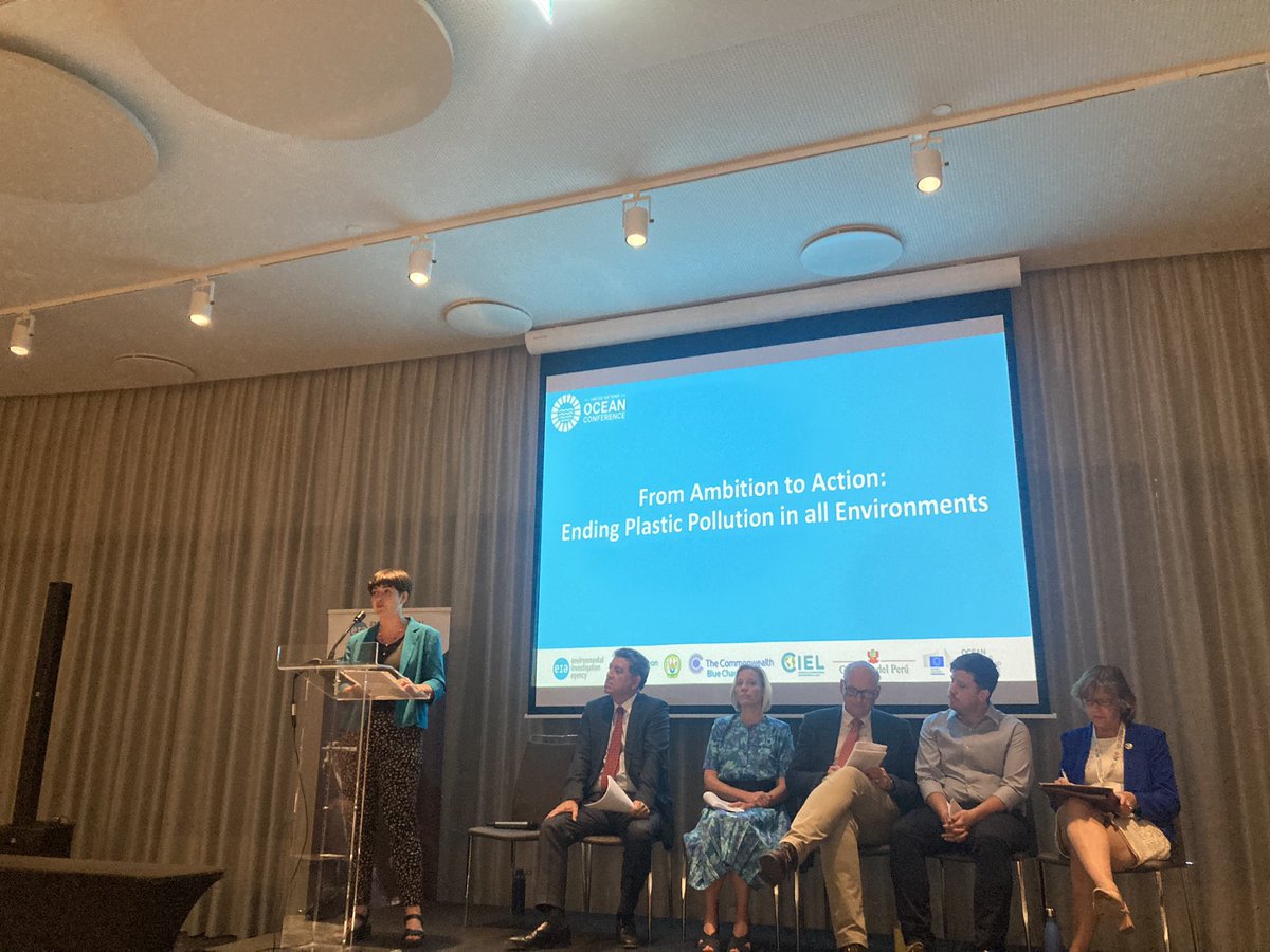 ‘Ending #PlasticPollution needs a #GlobalPlasticTreaty that is strong enough to tackle the immense scale of the crisis.’ #EndPlasticPollution <a href="/_C_Dixon/">Chris Dixon</a> <a href="/EIA_News/">Environmental Investigation Agency</a> #UNOC22 #UNOceanConference2022