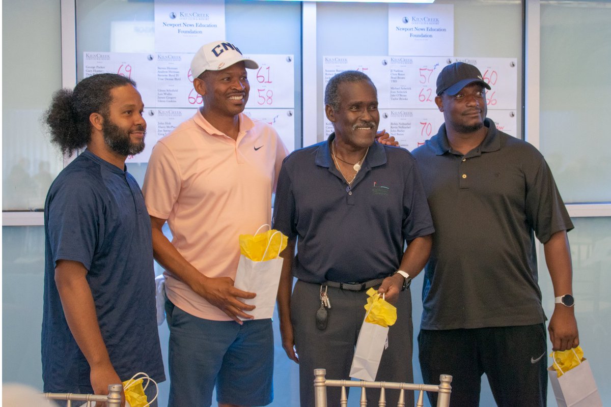 education_nn's tweet photo. Congratulations 2022 Golf Classic winners: 1st CNU Baxter Vendrick, Jonathan Howard, Lee Lockwood, and Kenneth Kidd; 2nd Lifetouch JJ Nadiran, Chris Reece, Brad Brown, and Roman Herrera; &amp; 3rd Atlantic Union Bank Alvin Payne, Quinton Pace, Fabian Davis, and Rolando Pierce! https://t.co/5O6RerMHp8