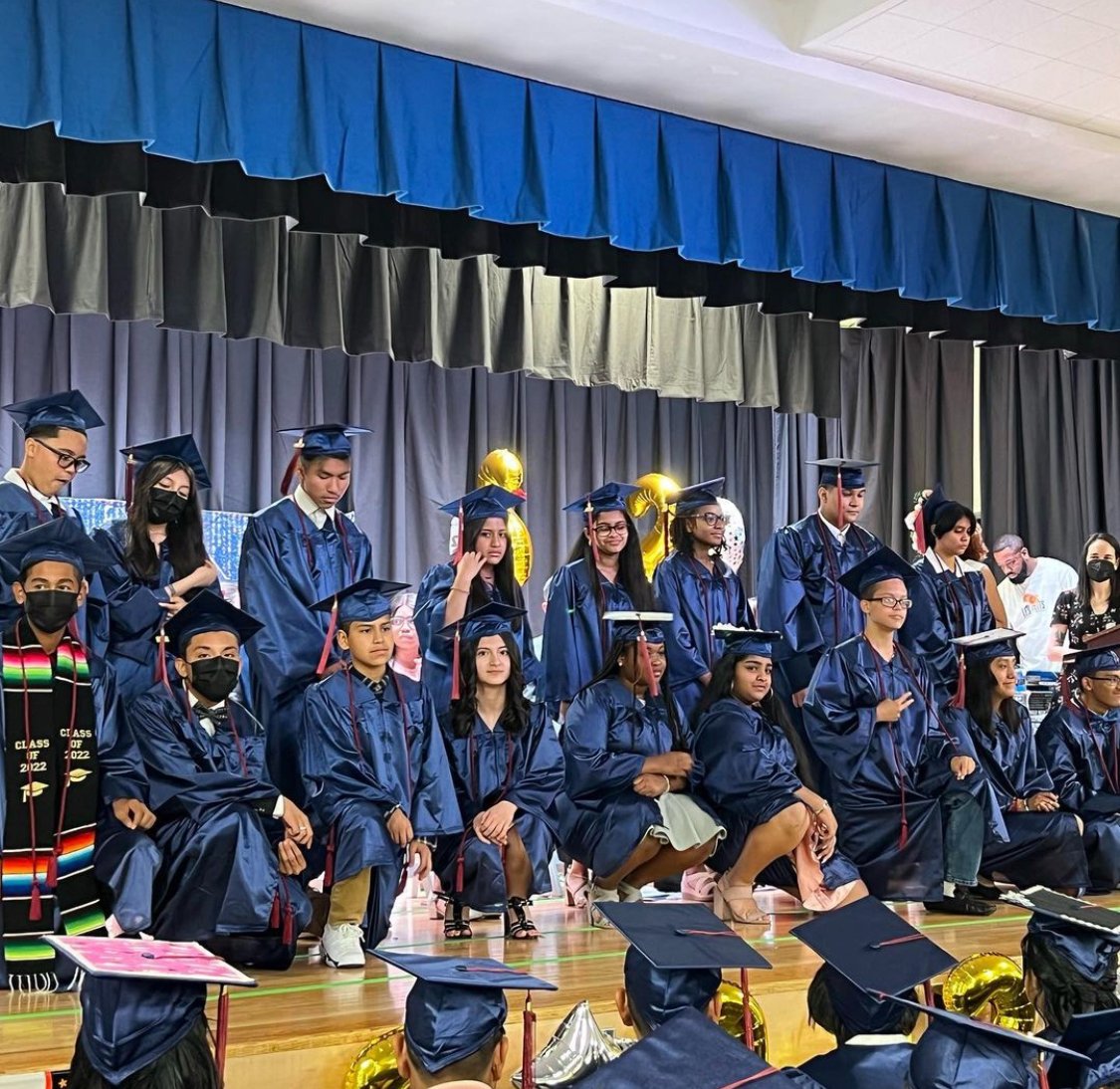 achievement1st's tweet photo. A few years ago, our first group of AF North Brooklyn Middle Trailblazers🎒 enter the halls &amp; set out on a new academic journey. Last week, they graduated, blazed the trail🔥, &amp; paved the road for all future grads! Congrats &amp; best of luck!✨🎓 #GoForwardTogether #AFSchools https://t.co/yljZfEPjte