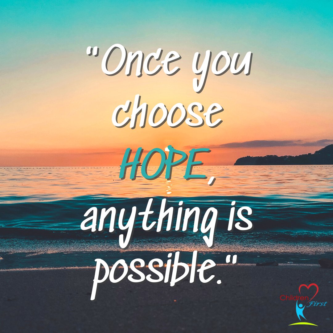 ChildrenFirstCC's tweet image. Always choose HOPE! 

#MotivationalMonday #Healing #MentalHealth #NonprofitCounseling