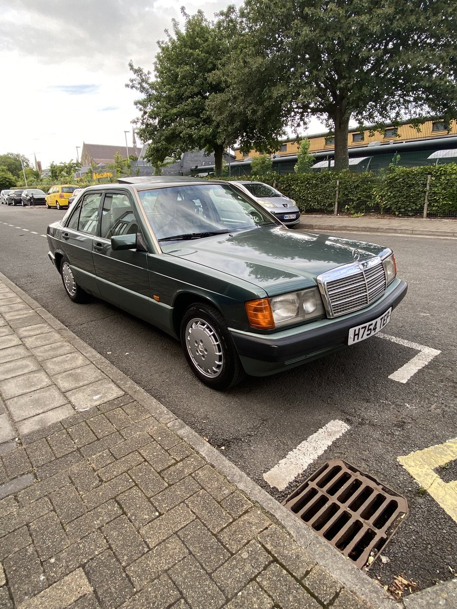 JaamesGoulbourn's tweet photo. Baby Benz looking the part now the wheels have been done. Proper detail and a service next in the cards! #classicdaily #190e https://t.co/2yZnJTqGLW