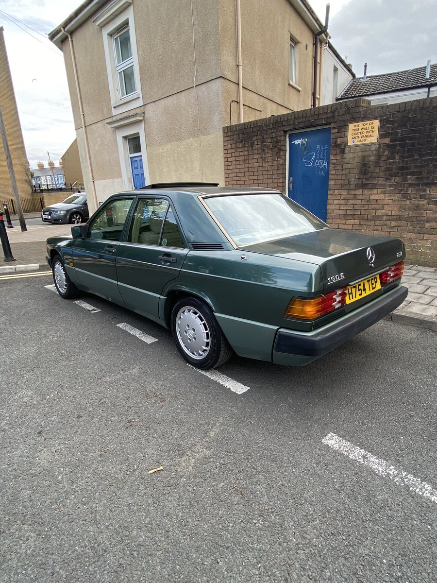 JaamesGoulbourn's tweet photo. Baby Benz looking the part now the wheels have been done. Proper detail and a service next in the cards! #classicdaily #190e https://t.co/2yZnJTqGLW