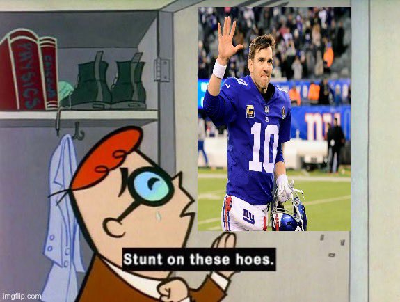 GiantSpiny's tweet photo. Eli Manning is a Hall of Famer.
No debate.
#NFL #NYG #EliManning #Manning #TogetherBlue #NewYorkGiants #GMen #gogiants #GOAT #GOATSlayer #HOFer https://t.co/EqAdL1Ry9l