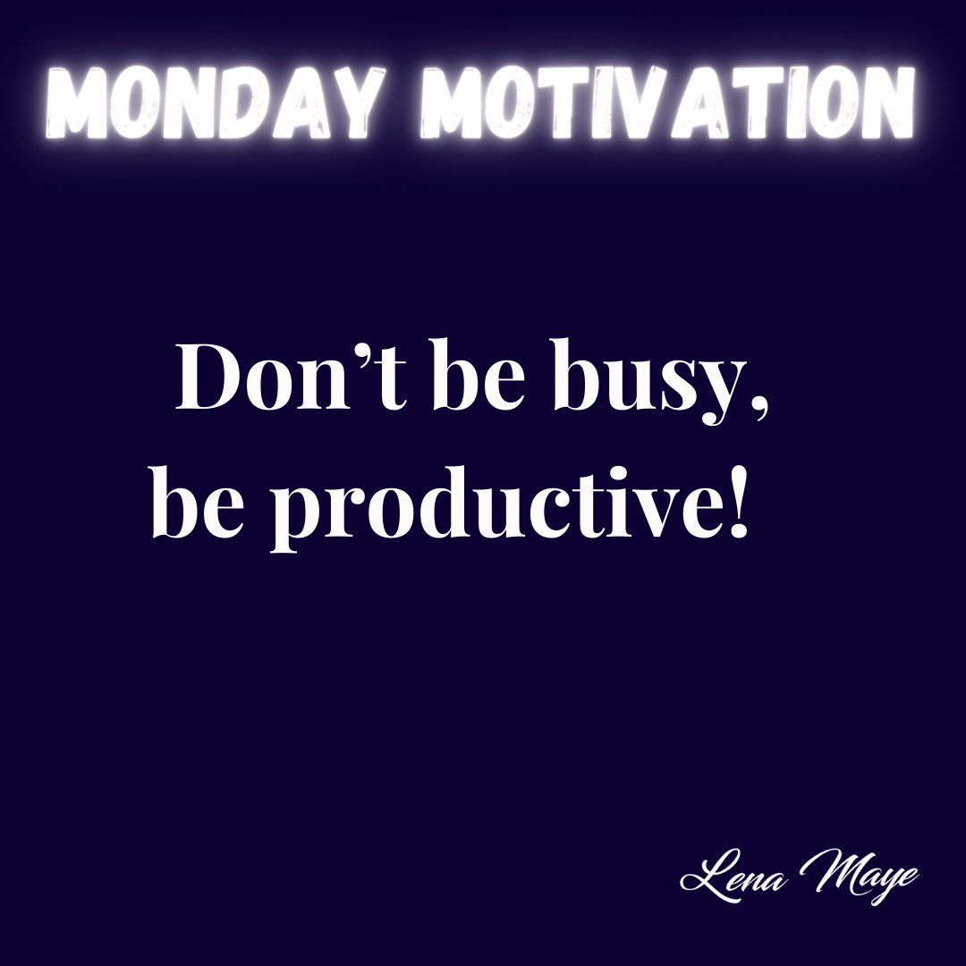 Lena_Maye's tweet photo. Monday Motivation
Don’t be busy, be productive!
Sometimes we can be busy, but not making a great difference to our situation(s). It’s so important to be productive in everything you do, only then will you see real progress. #lenamayecare #naturallydoesit
#hair https://t.co/VsRiJgaFMQ