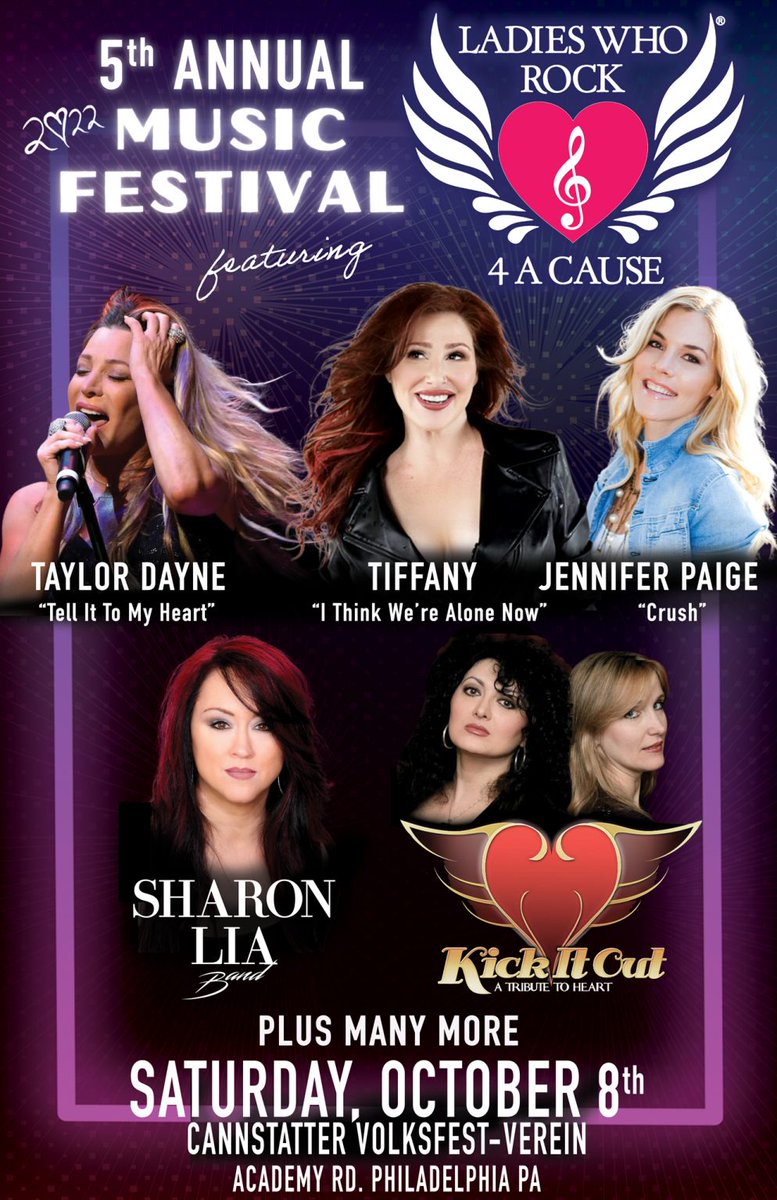 LyiaNMeta's tweet photo. Proud to be named an Ambassador for @lwr4ac Foundation. Last year during the pandemic,  I performed for their 2021 LWRFAC Virtual Fest. This year's  line up, Taylor Dayne, Tiffany, Jennifer Paige, Kick it Out(tribute to Heart), Sharon Lia Band &amp;more.  Tix: https://t.co/EHarn9xfsX https://t.co/yVnOzz95nr