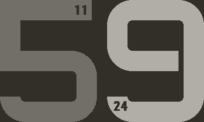 AdamsImmersive's tweet photo. My Playtime clock collection for Panic's Playdate is almost ready for release on itch (https://t.co/ncS7fg7DAM). I'll be posting previews of some the included clocks—analog, digital, and low-state—starting with these digital ones. (The first one reads "11:59," 24 is the date.) https://t.co/ZpdgbW4LPG