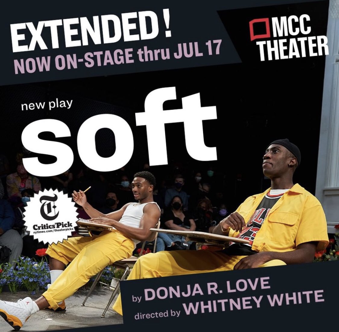 mcctheater's tweet photo. SECOND EXTENSION ANNOUNCED! #softMCC is now playing thru Sunday, July 17th. THAT'S 7 ADDITIONAL PERFS. Get your tickets now: https://t.co/aYbYXhV6Tb https://t.co/V620eGrNb5