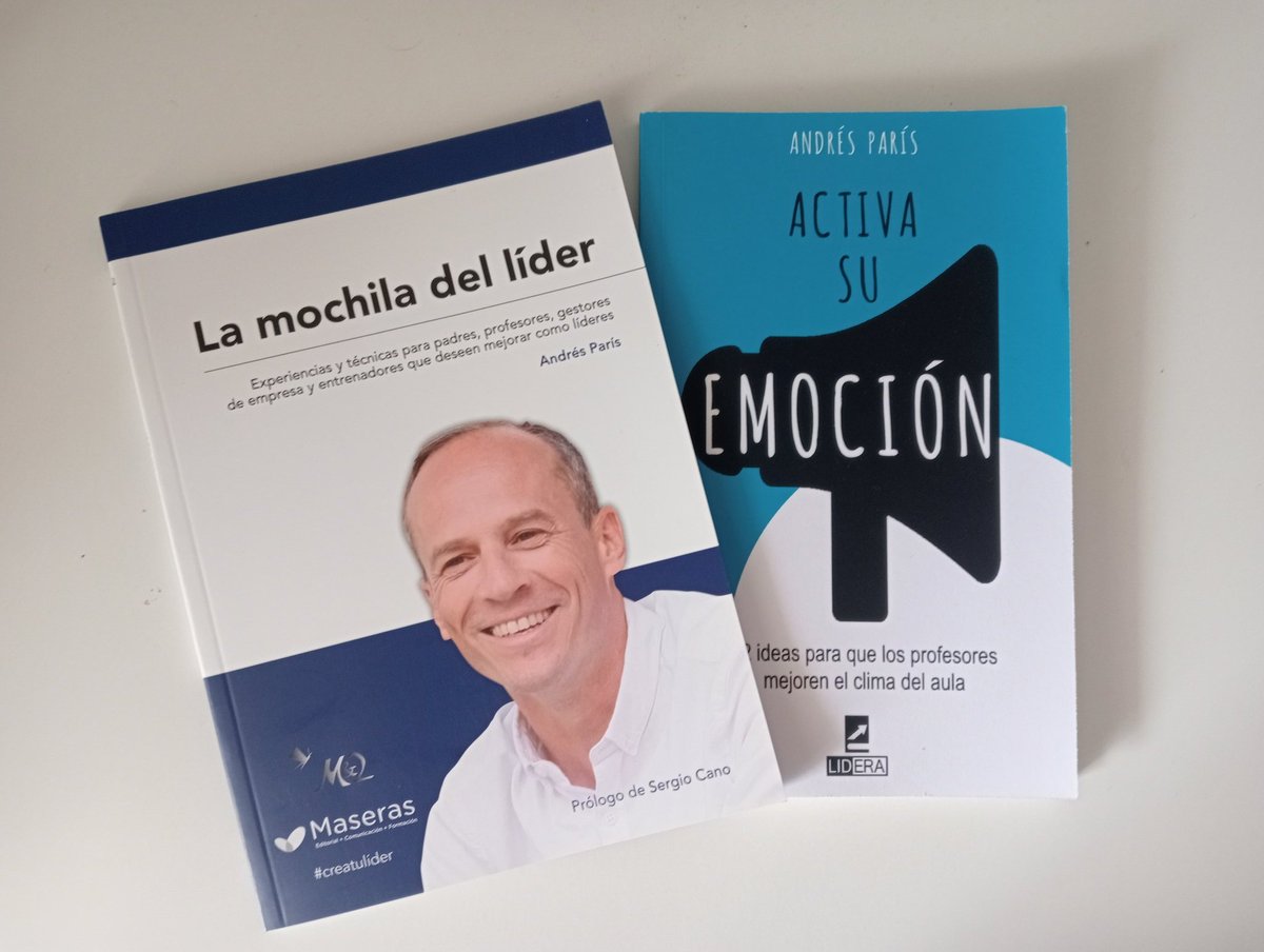 "Si no mejoras, empeoras"
Frase de <a href="/Andresparis1/">Andrés París</a> en una de sus clases de Dirección de Equipos.
En mi afán por mejorar como persona (doy por hecho que esto me harà mejor entrenador) he adquirido dos de sus libros, de los que espero poder sacar muchas cosas positivas! A leer!