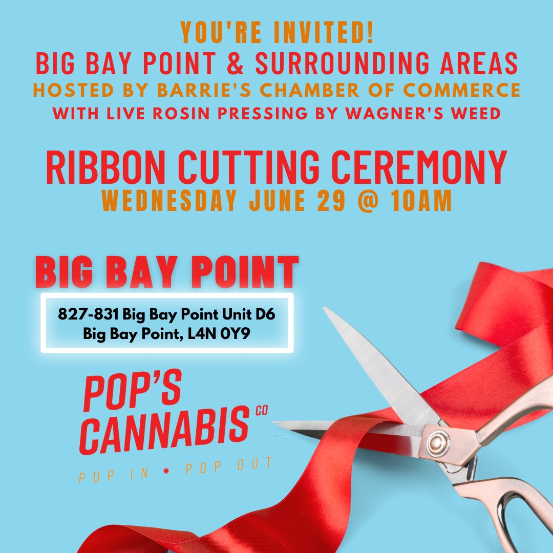 Popscannabisco's tweet image. We're cutting, pressing and welcoming the community of #bigbaypoint and surrounding areas to our ribbon cutting ceremony and LIVE Rosin Pressing event. Come for 10am and watch the magic unfold 🎉🔥❤️  #CannabisCommunity