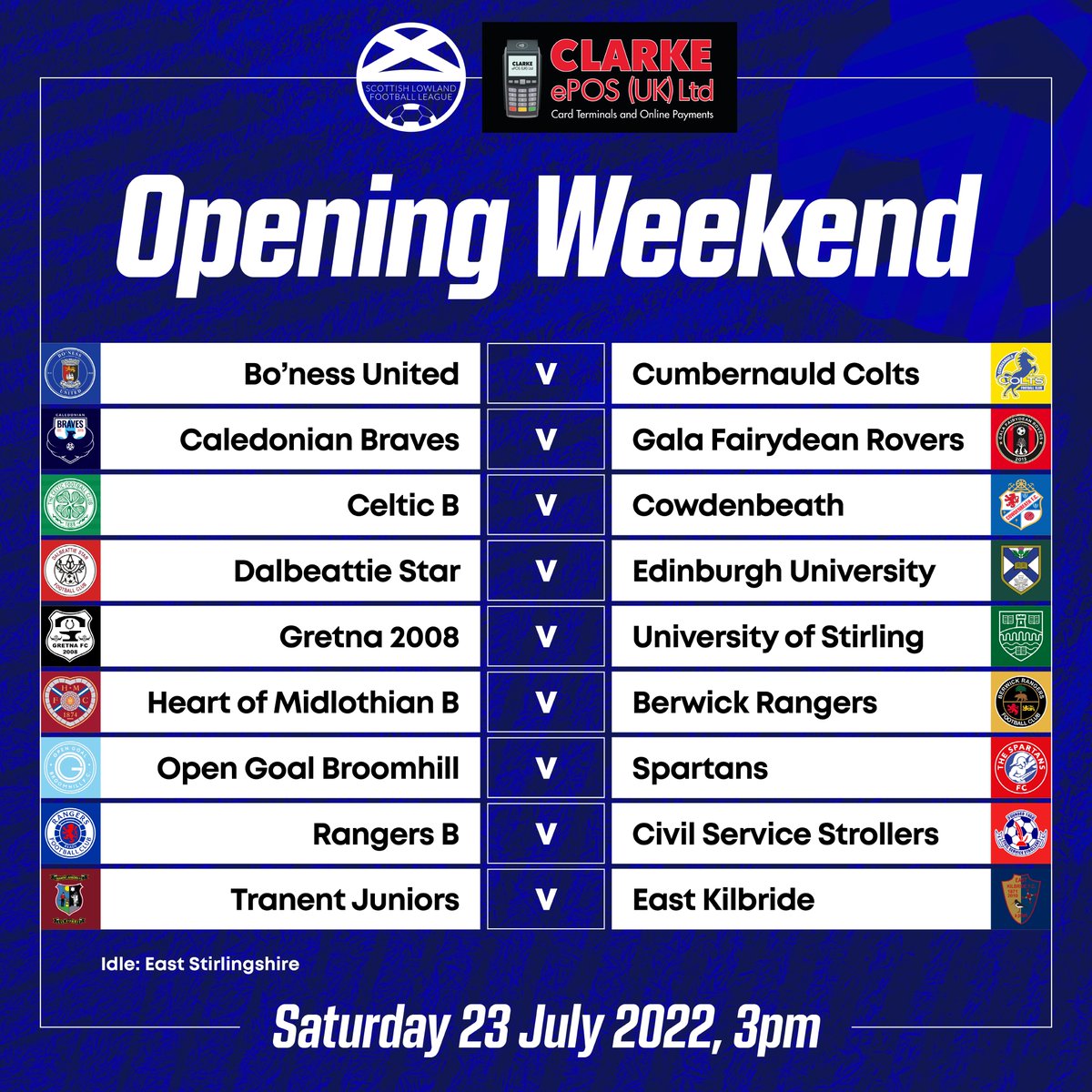 Your opening weekend of the 2022/2023 @uk_epos SLFL.