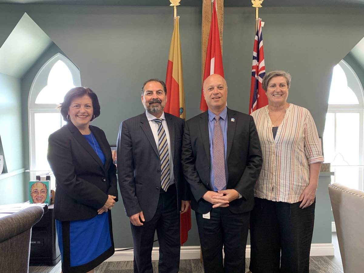 BellevilleON's tweet photo. Mayor’s Office | Mayor Panciuk was pleased to meet with Habitat for Humanity Canada Vice President of Housing &amp; Community Strategy Michele McMaster, Executive Director Hazzem Koudsi &amp; Vice President of Affiliate Success Karen Coviello this afternoon. https://t.co/MhyLzSI3wZ