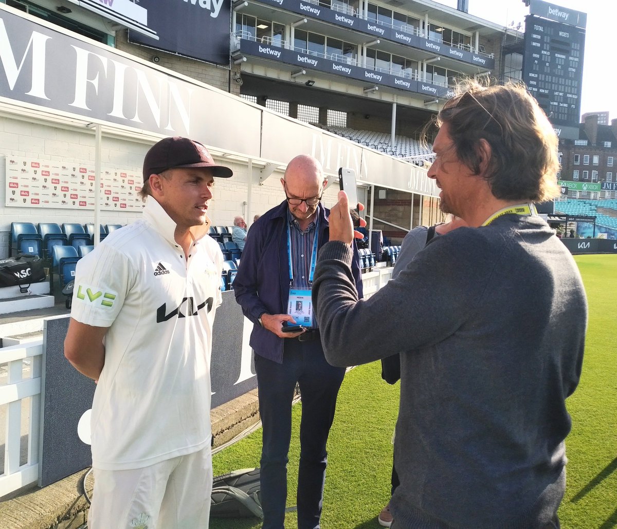 A very happy <a href="/CurranSM/">Sam Curran</a> talks to the media about his maiden first-class century for <a href="/surreycricket/">Surrey Cricket</a> v <a href="/KentCricket/">Kent Cricket</a>.