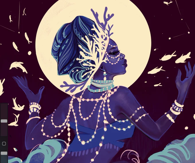 Yemoja is next! Excited to make everything glow! 