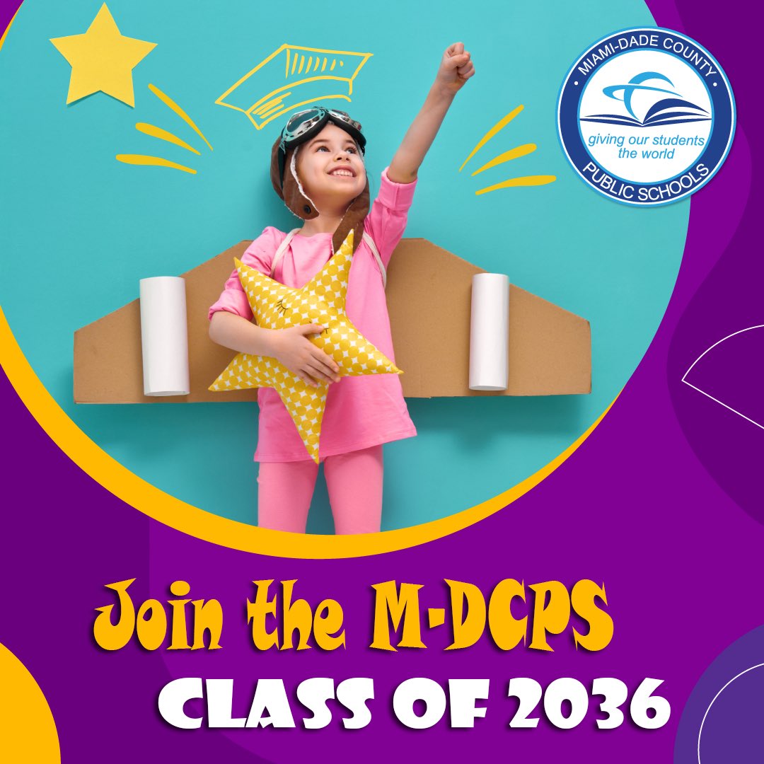 Make sure your 4 year-old joins the <a href="/MDCPS/">Miami-Dade Schools</a> #Classof2036 and register for FREE VPK at a school near you! Space is limited on a first come, first-served basis. #wherelearningbegins