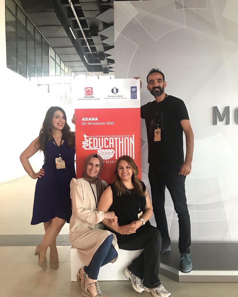 ranaatabay's tweet photo. @adanasanodasi , @EBRD ve @undpturkiye nin @habitatdernegi ile düzenlediği “Mesleki Eğitimde Yenilikçi Yaklaşımlar” konulu #Educathon Türkiye finalisti olmak, 36 saat uyumadan, mentörlerle ve eğitimlerle projemizi geliştirmek çok değerli bir deneyim oldu.
#YesilAkademiPlatformu https://t.co/EMgaohKruH