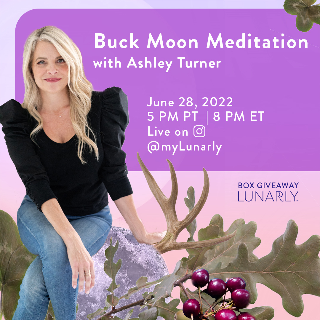 Join us for a new moon meditation with yoga teacher, healer and psychotherapist <a href="/ashleyturner1/">Ashley Turner</a> as we set our eyes on our strength and ambition. It takes place live on our Instagram, Tomorrow, June 28th at 5pm PT, 8pm ET with an intention setting ritual! ✨🦌🌑🌝