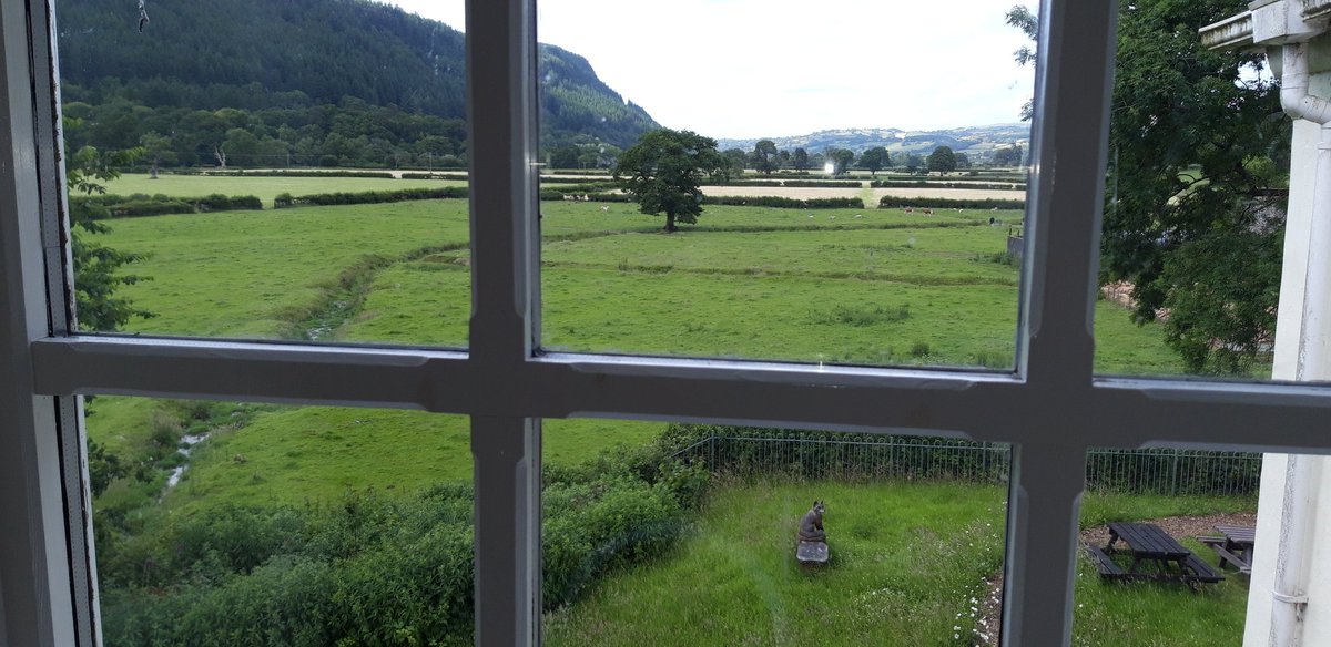 It's a hard life being a teacher on a residential field trip, I've got to wake upto this view for the next 4 days! 😍 <a href="/FSCRhydyCreuau/">FSC Rhyd-y-creuau</a> #GeographyFieldwork