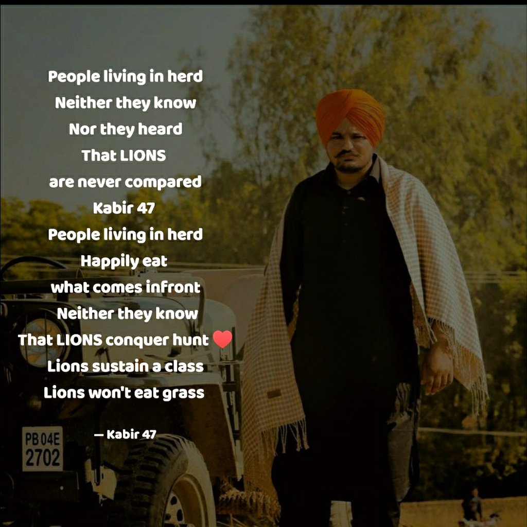 minds_terrible's tweet photo. People living in herd won't know, sidhu moose wala lion
#SidhuMosseWala
#SidhuMooseWala𓃵 #LION #PBX #Moosewala #SidhuMosseWala #sidhuawaitsjustice #SidhuMosseWala #sidhumosewala @JusticeForSidhu @SidhuJustice @AAPHonest @Manpree63388 @reconcilenature @PreetMadar https://t.co/3Gv5VwIyjm