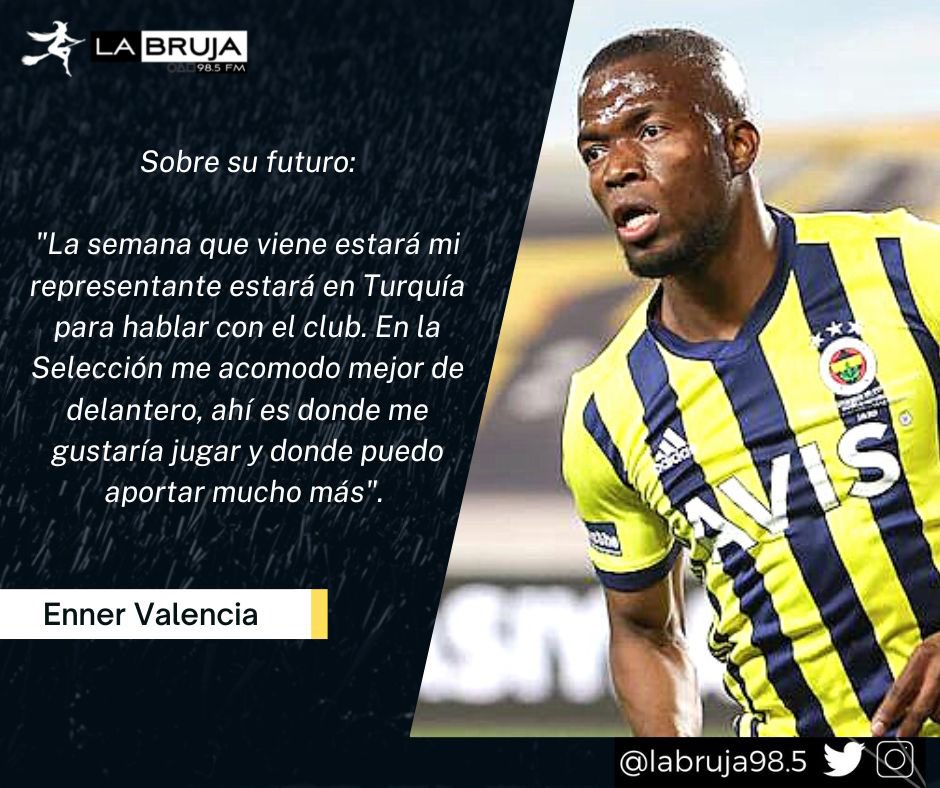 FutbolTotal84's tweet photo. Enner Valencia en @labruja98.5 || DECLARACIONES DESTACADAS
En entrevista con #FútbolTotal conversó y despejó algunas dudas sobre Selección y su futuro en Turquía 🇹🇷
#LaBruja985 #periodismo #exuador🇪🇨 #ecuatorianosenelexterior #EnnerEnLaBruja https://t.co/hU9kWn7AlE