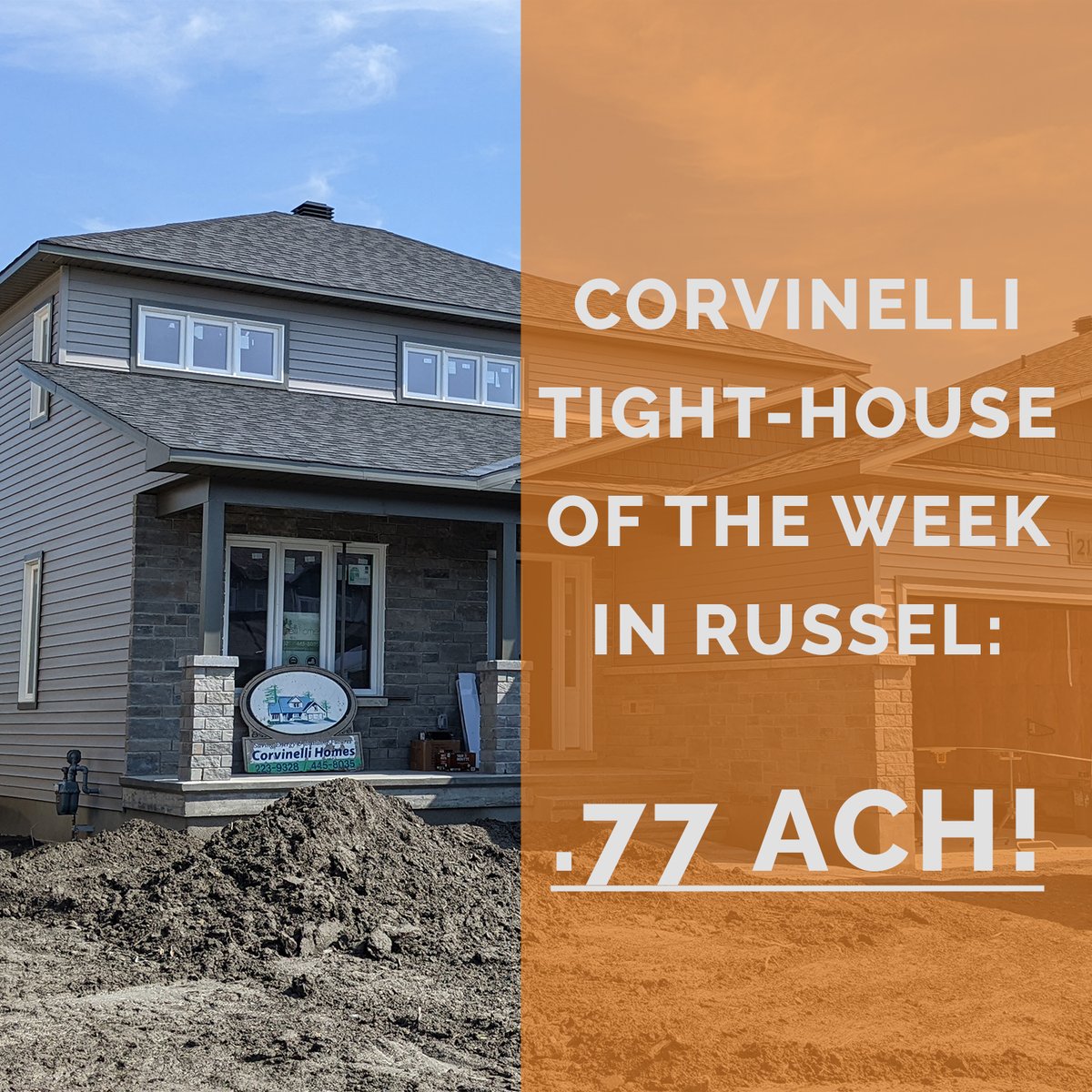 HomesolBuilding's tweet photo. It's the #TightHouseOfTheWeek built by @CorvinelliHomes in Russel Ontario! This new home had an ACH level of 0.77!
#EnergyStar #HomesolBuildingSolutions #EnerGuide #EnergyAdvisors #Homesol #EnergyRebates #EnergyAdvisorsOntario #AirTightness #TightHouse https://t.co/5SxVYp3sX8