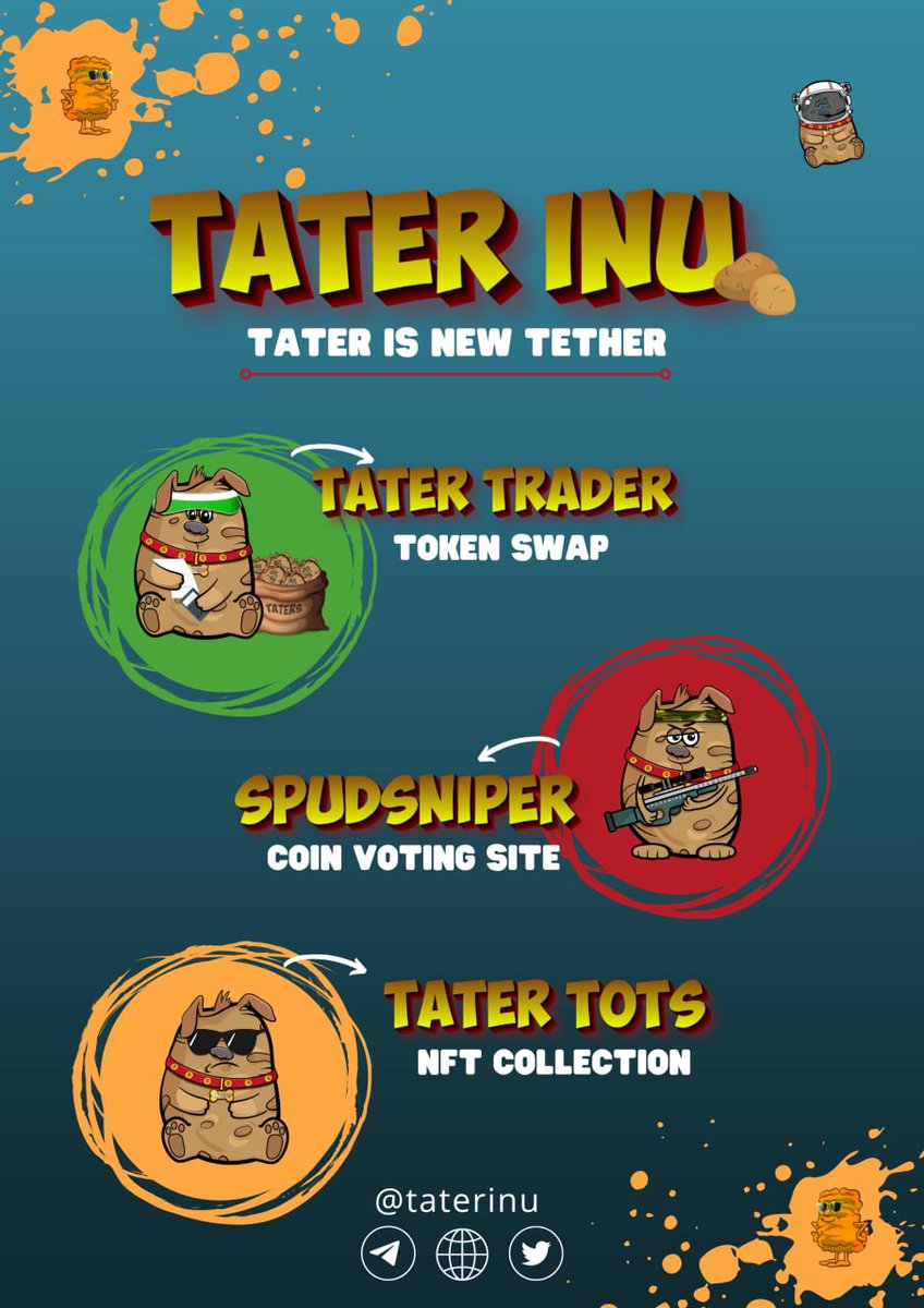 flipz_101's tweet photo. @cyber_bull_ Grab a bag of spuds! #TaterInu @TaterInu ready for pur first CEX too! ๐ฅ๐ https://t.co/wja2nDoMmF you can never have enough $Taters https://t.co/EatFzLcJZV