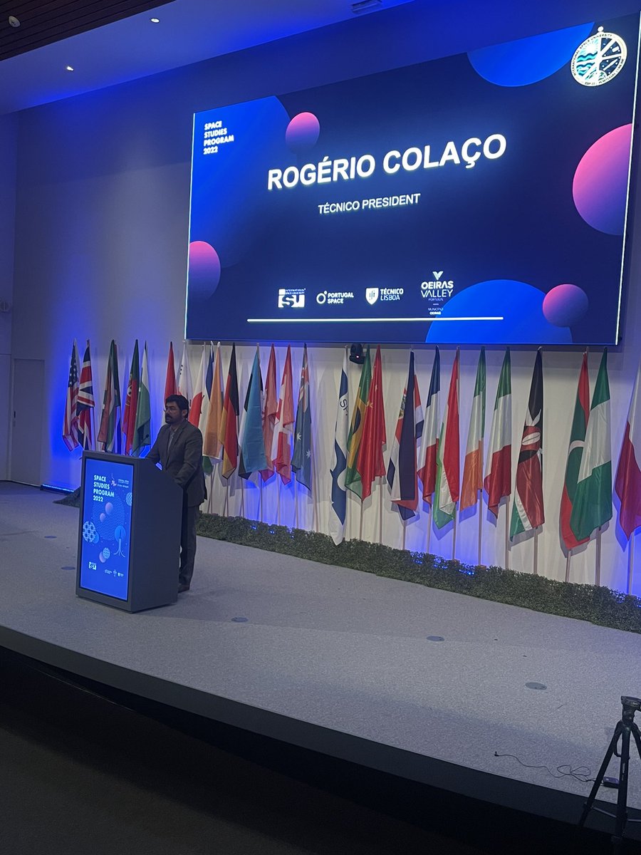 ISUnet's tweet photo. Rogério Colaço, #Técnico President, mentioned how proud he was to host such an #intercultural experience. “Each nationality is unique”- he said, and wished #SSP22 an unforgettable summer. 😎
#portugalspaceagency #ptspace #seasunspace #spaceoeiras https://t.co/0rn8hawwIY
