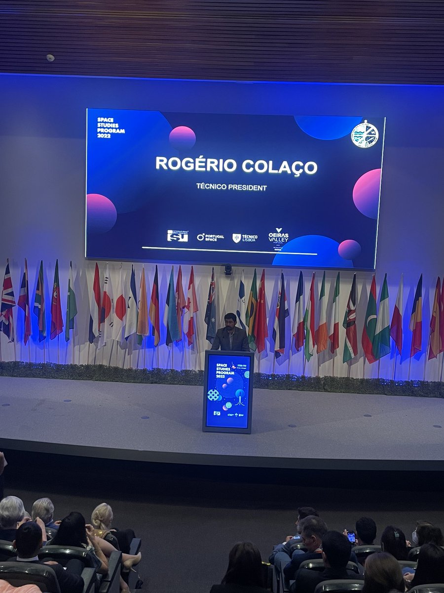 ISUnet's tweet photo. Rogério Colaço, #Técnico President, mentioned how proud he was to host such an #intercultural experience. “Each nationality is unique”- he said, and wished #SSP22 an unforgettable summer. 😎
#portugalspaceagency #ptspace #seasunspace #spaceoeiras https://t.co/0rn8hawwIY