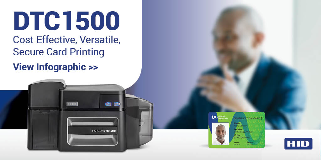 HIDGlobal's tweet photo. For highly secure yet affordable cards and IDs, look no further than the HID® FARGO® DTC1500. Explore its many features in our infographic: https://t.co/ZO1iAIyi11
#idcardprinter #printers #HowDoYouID https://t.co/gXeggouLEz