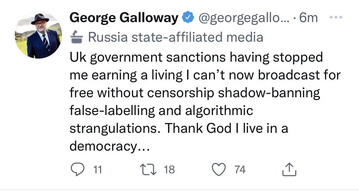 JoosyJew's tweet photo. "Spare any rubles for a cuppa?"
#PrayForGeorge
🎻🤠🇷🇺 https://t.co/ydNuBqUvTQ