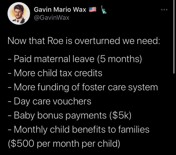WhiteMageJenny's tweet photo. I feel like all these are completely reasonable given the situation we are in now. If you want children to have a chance to be born, they also need a chance at life. If you oppose getting them help AFTER they live the womb, then you are not pro-life - you're just want control. https://t.co/MarYYGZZTB