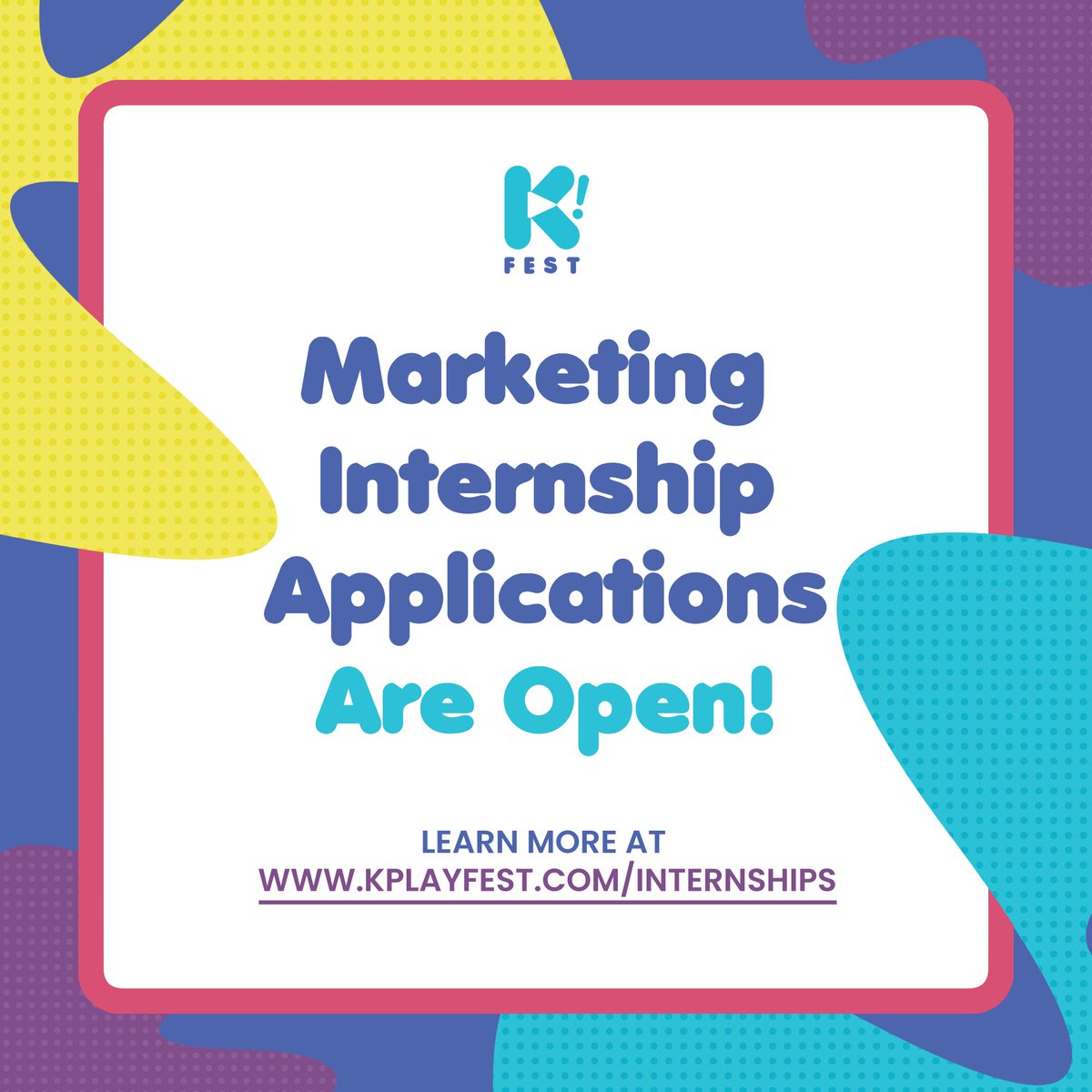 K-PLAY! FEST is currently accepting marketing interns, WOOHOO! 🥳 If you have a love for K-pop and are looking for more experience, apply to join our team! ✨

Visit our website at kplayfest.com/internships to learn more! 💙
#kplayfest #kpop #internship #marketing