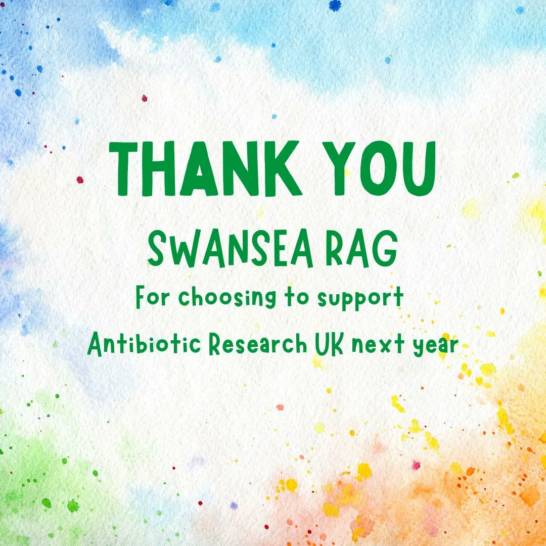 1Antruk's tweet photo. We are very excited to announce that @RAGSwansea has chosen to support Antibiotic Research UK next year! We are their chosen charity for November and December and look forward to working with them. #antibioticresistance #AMR #medicine #Students #SwanseaRAG https://t.co/dVzGxtndgn